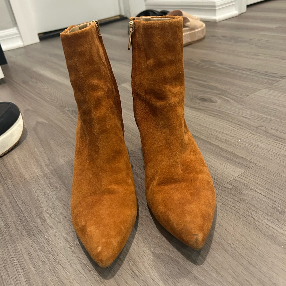 Women's Tan Suede Ankle Boots